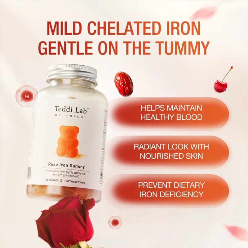 Unichi-Rose Iron 60 Gummies