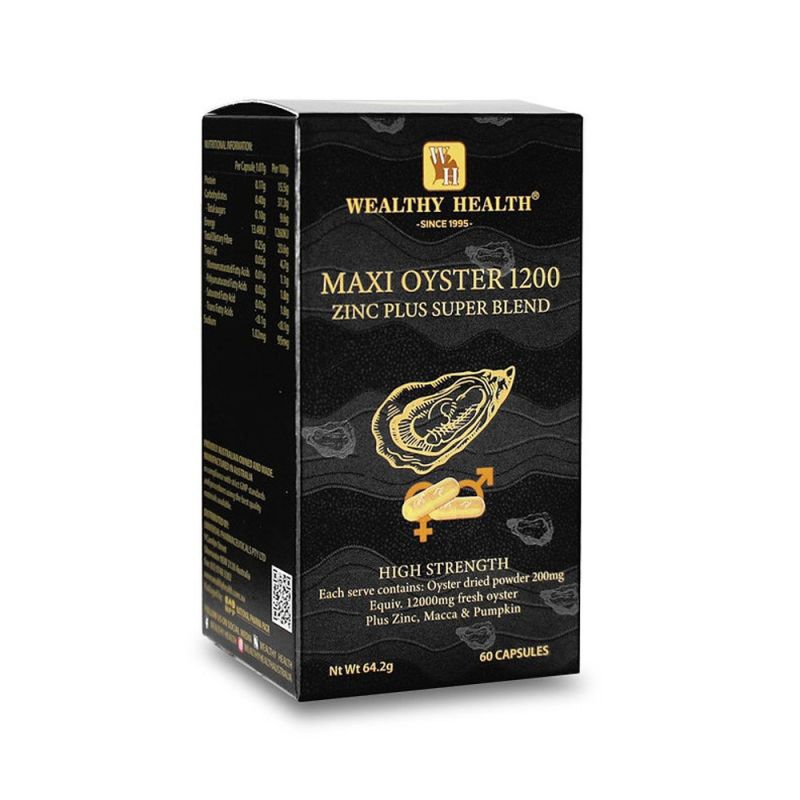 Wealthy Health-Maxi Oyster 1200 ZINC Plus Super Blend 60 Capsules