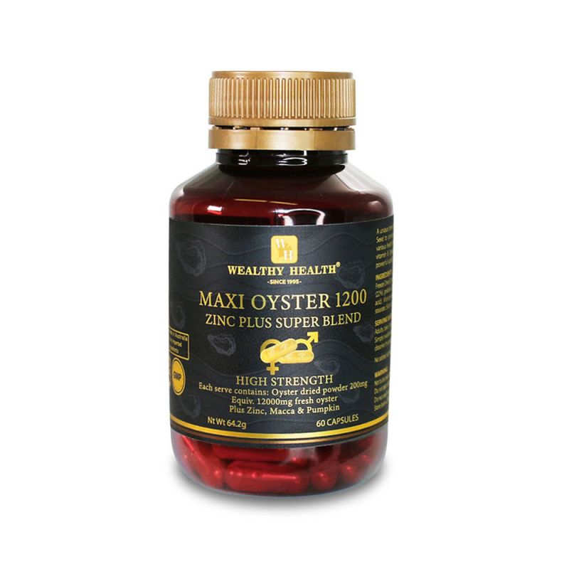 Wealthy Health-Maxi Oyster 1200 ZINC Plus Super Blend 60 Capsules