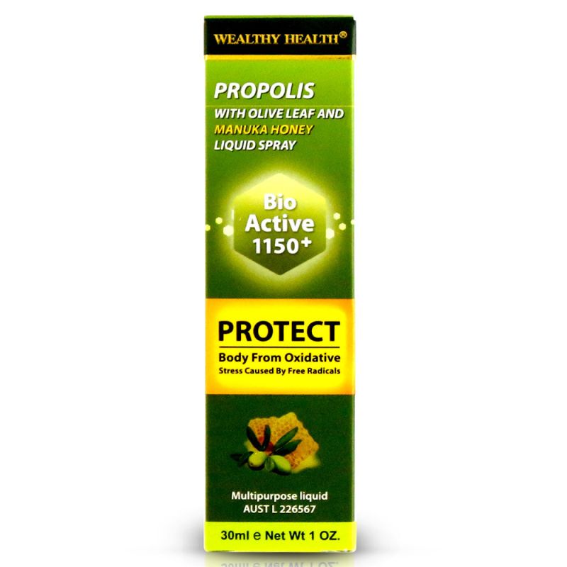 Wealthy Health-Propolis Liquid Spray with Olive and Manuka Honey 30ml