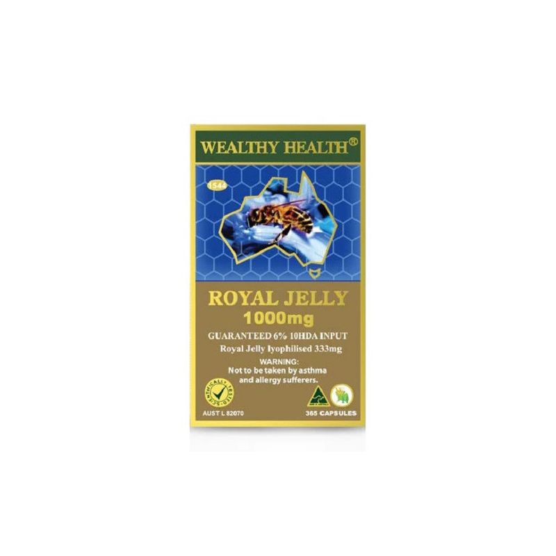 Wealthy Health-Royal Jelly 1000mg 6% 365 Capsules