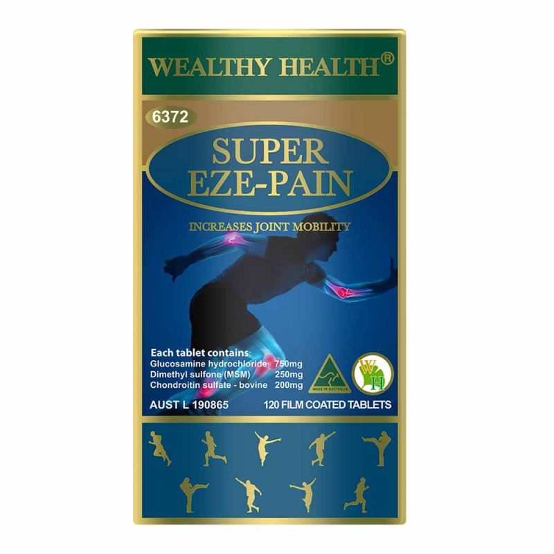 Wealthy Health-Super Eze-Pain Increase Joint Mobility Bone Health Formula 120 Tablets