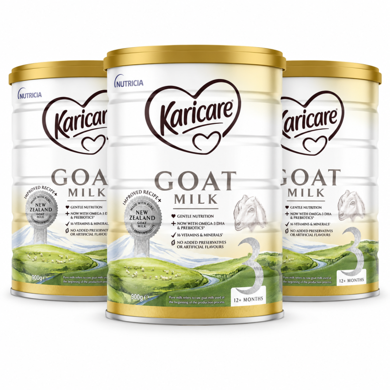 Karicare Goat Milk Stage 3 Toddler Formula 900g x 3 Tins