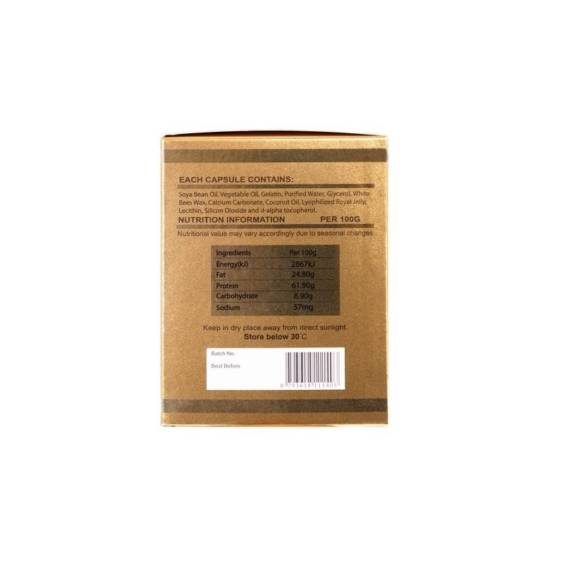 Nature's King-Royal Jelly 1500mg 6% 10-HDA 180 Capsules