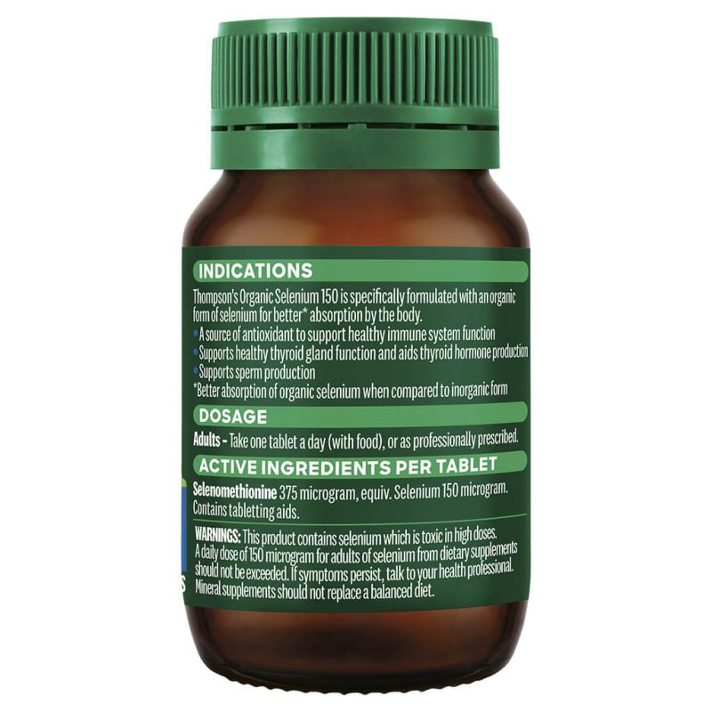 Thompson's Organic Selenium 60 Tablets