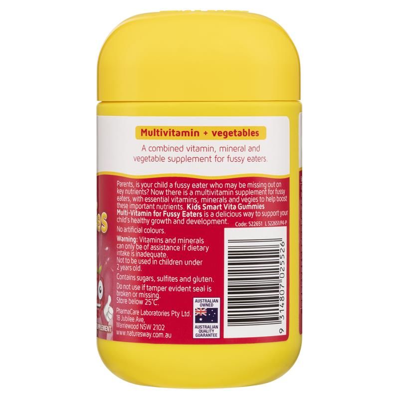 Nature's Way-Kids Smart Vita Gummies Multivitamin For Fussy Eaters 60 Pastilles