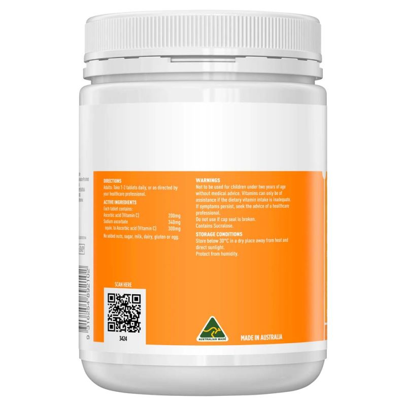 Healthy Care Vitamin C 500mg Chewable 500 Tablets