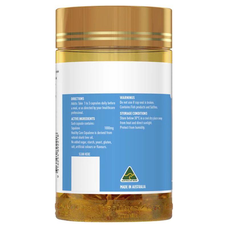 Healthy Care Deep Sea Squalene 200 Capsules
