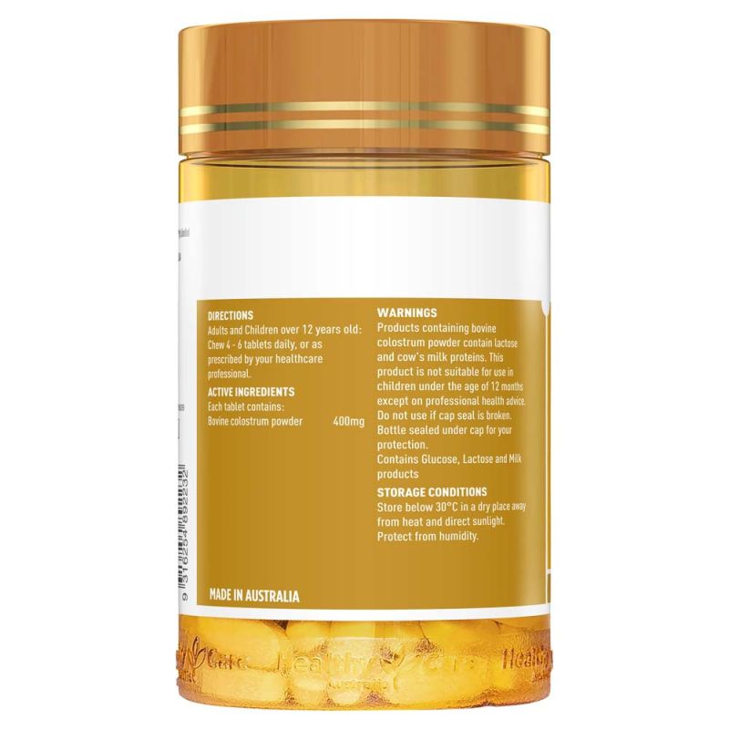 Healthy Care Colostrum Chewable Tablets 200 Tablets