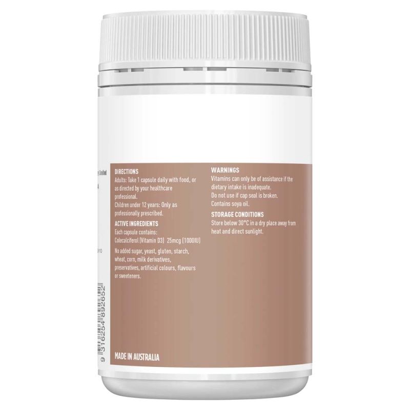 Healthy Care Vitamin D3 250 Capsules