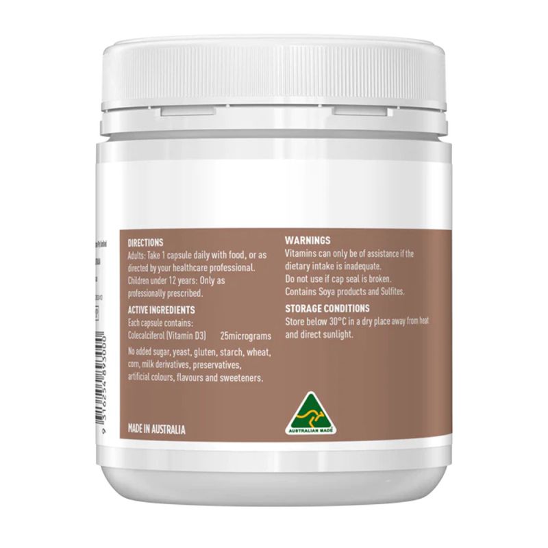 Healthy Care Vitamin D3 500 Capsules