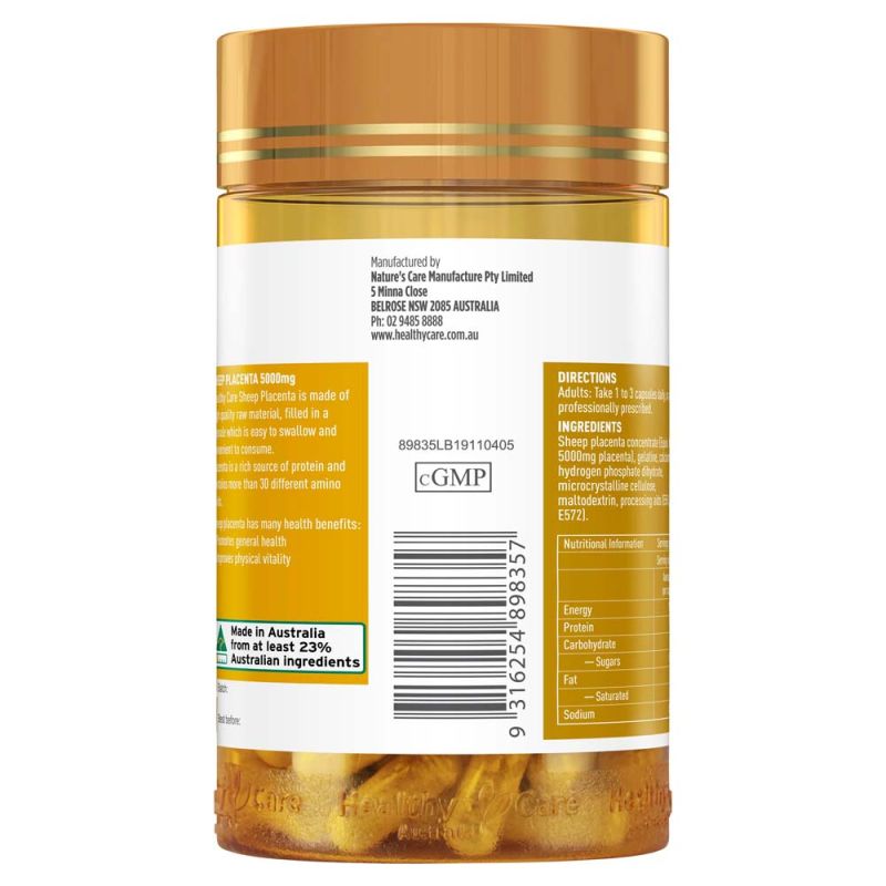 Healthy Care Placenta 100 Capsules