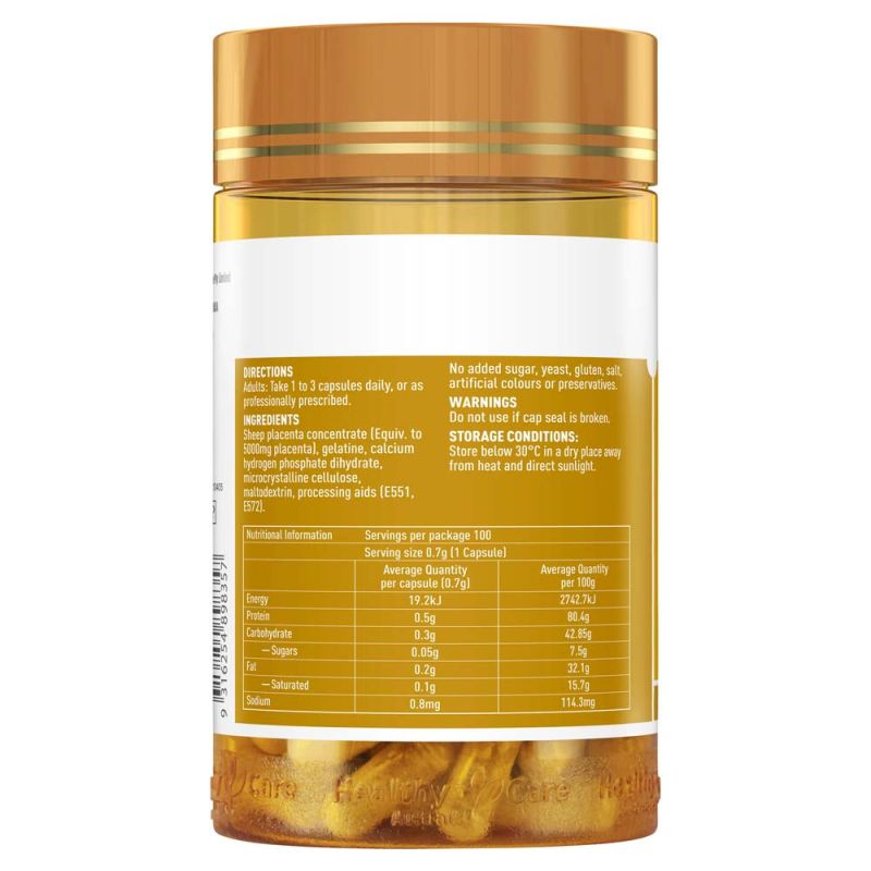 Healthy Care Placenta 100 Capsules