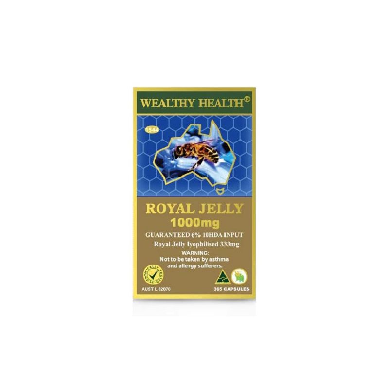 Wealthy Health-Royal Jelly 1000mg 6% 365 Capsules