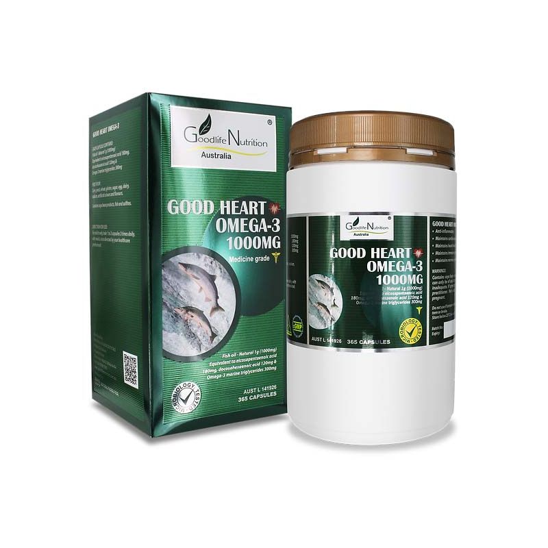 Goodlife Nutrition-Good Heart Omega 3 365 Capsules