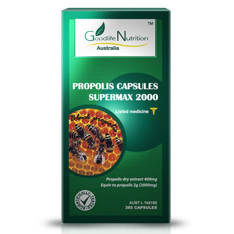 Goodlife Nutrition-Propolis Super Max 2000mg 365 Capsules
