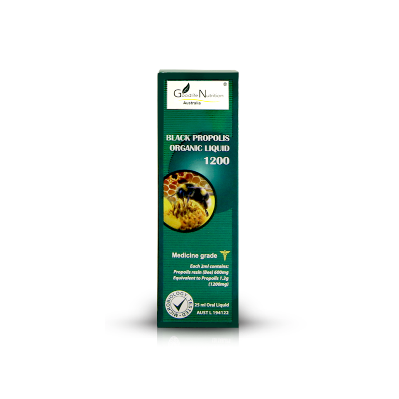 Goodlife Nutrition-Black Propolis Organic Liquid 1200 25ml