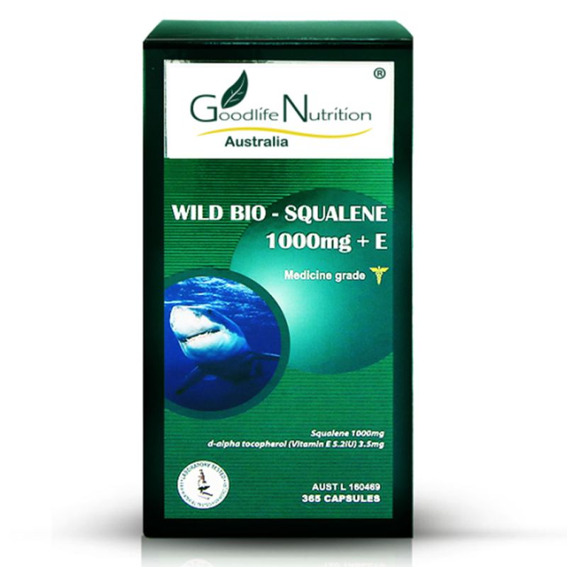 Goodlife Nutrition-Wild Bio Squalene 1000mg +E 365 Capsules