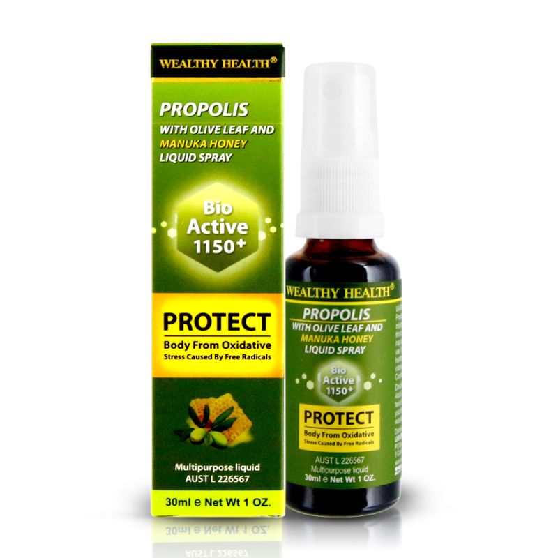 Wealthy Health-Propolis Liquid Spray with Olive and Manuka Honey 30ml