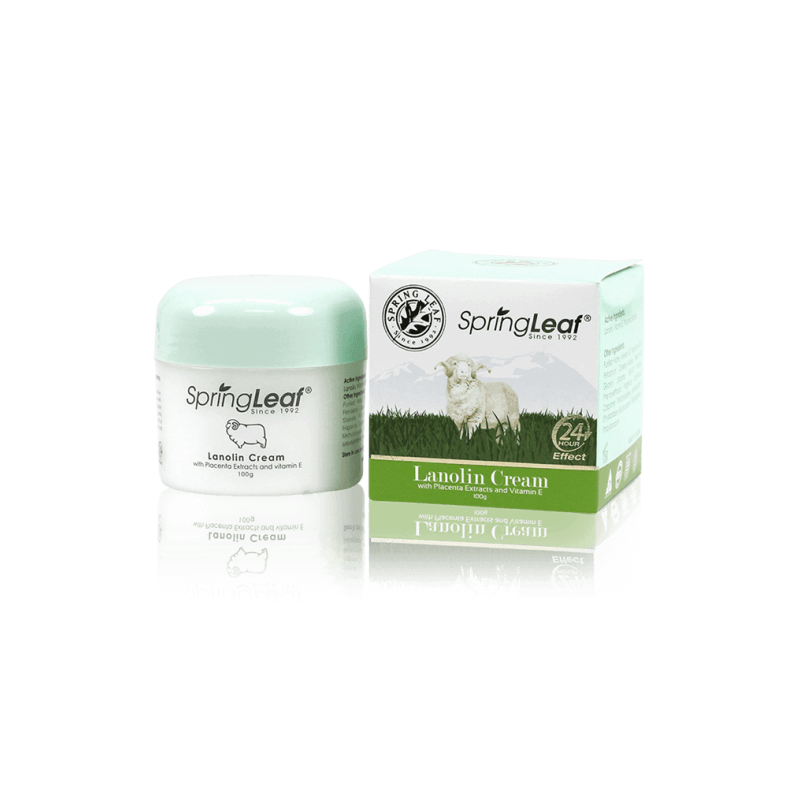 Springleaf-Lanolin Cream With Placenta Extract And Vitamin E Green 100g