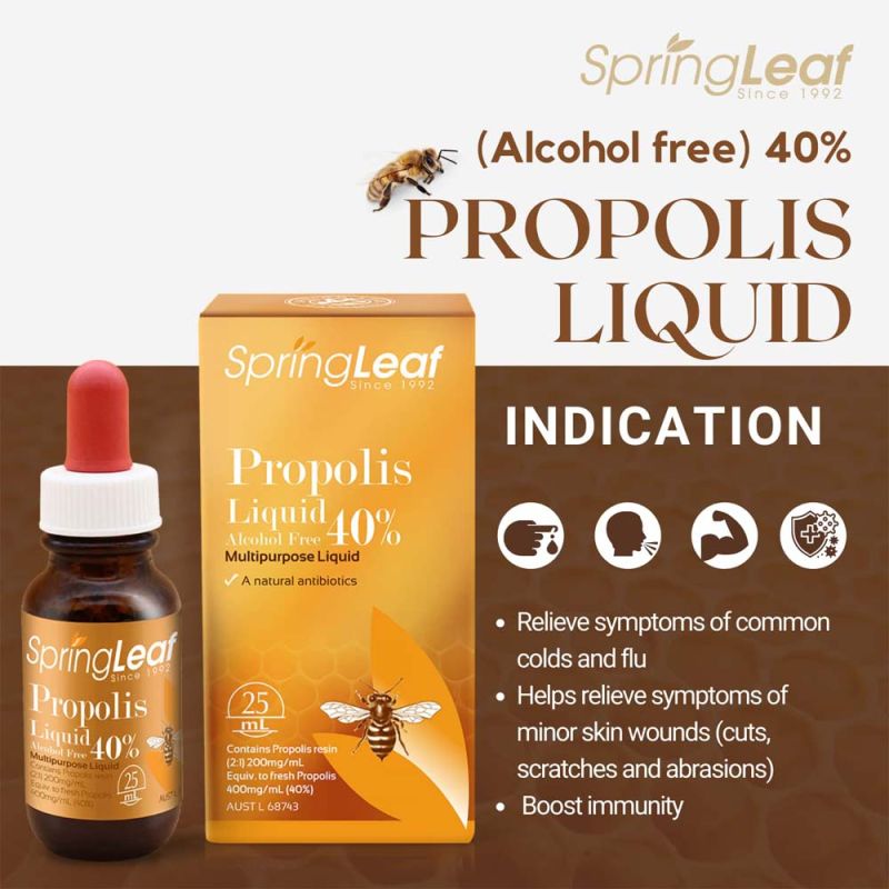Springleaf Propolis Liquid (Alcohol Free) 40% 25ml
