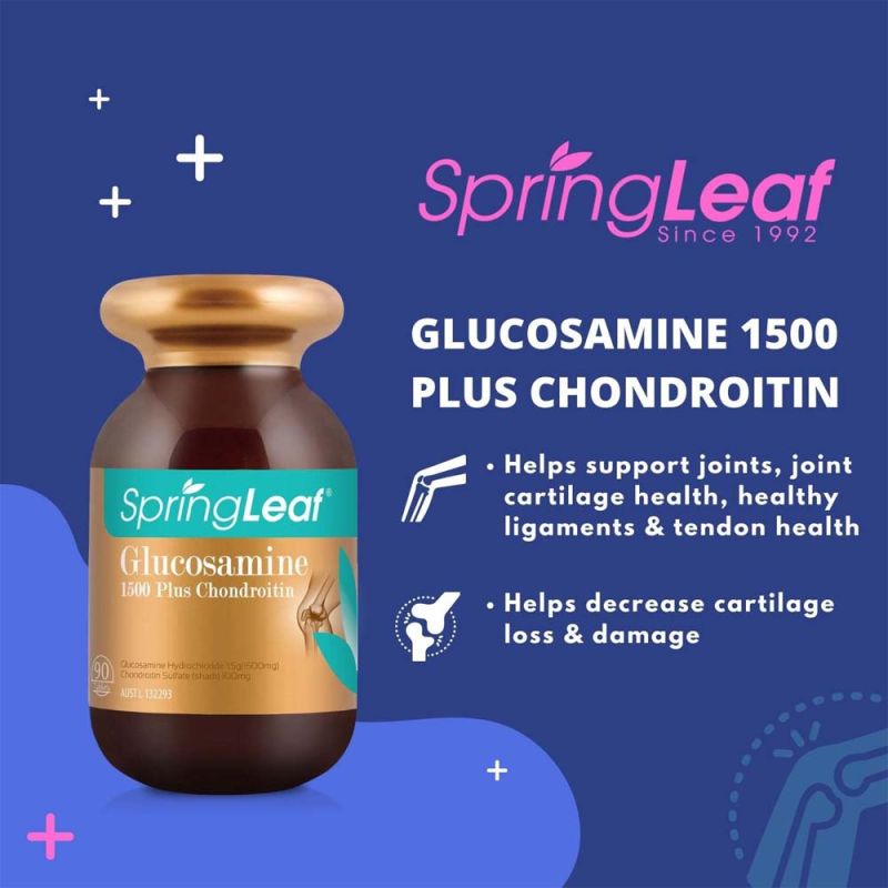 Springleaf Glucosamine 1500 Plus Chondroitin 90 Tablets