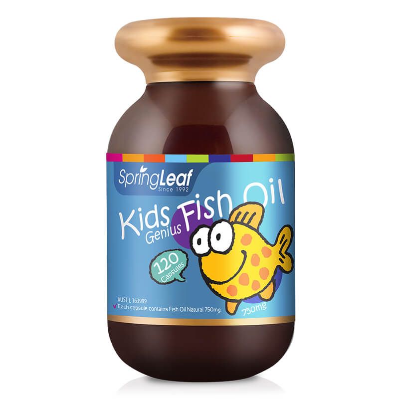 Springleaf Kids Fish Oil Genius 750mg 120 Capsules