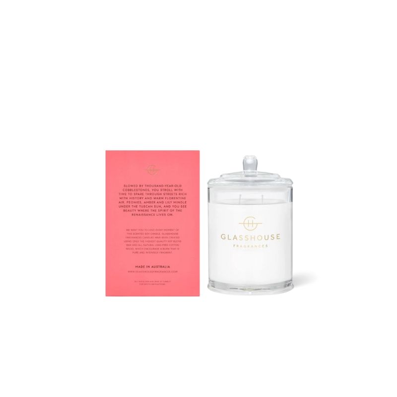 Glasshouse Fragrances-Forever Florence Triple Scented Soy Candle 380g