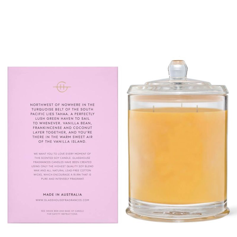 Glasshouse Fragrances-A Tahaa Affair Triple Scented Soy Candle 760g