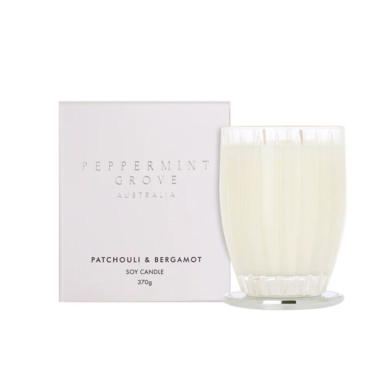 Peppermint Grove-Patchouli & Bergamot Soy Candle 370g