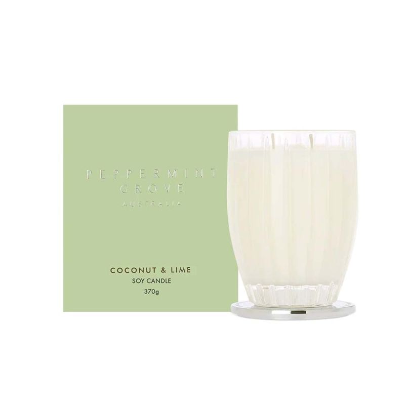 Peppermint Grove-Coconut & Lime Soy Candle 370g
