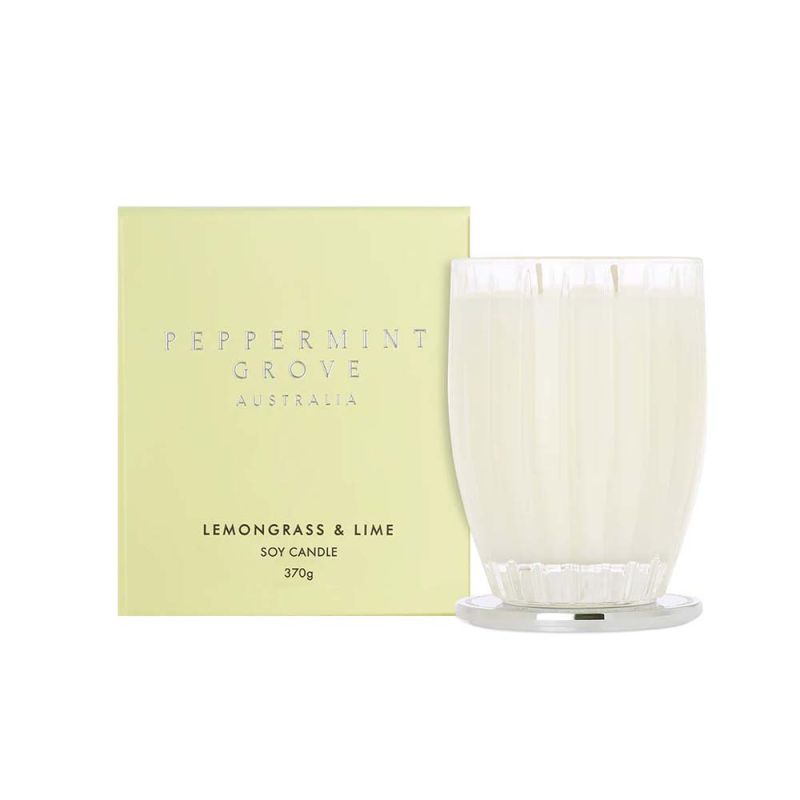 Peppermint Grove-Lemongrass & Lime Soy Candle 370g