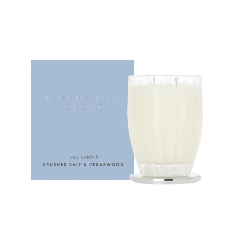 Peppermint Grove-Crushed Salt & Cedarwood Soy Candle 350g