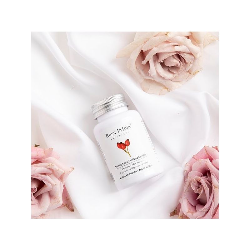 Unichi-Rosa Prima Rosehip Extract 1500mg Complex 60 Vegan Capsules