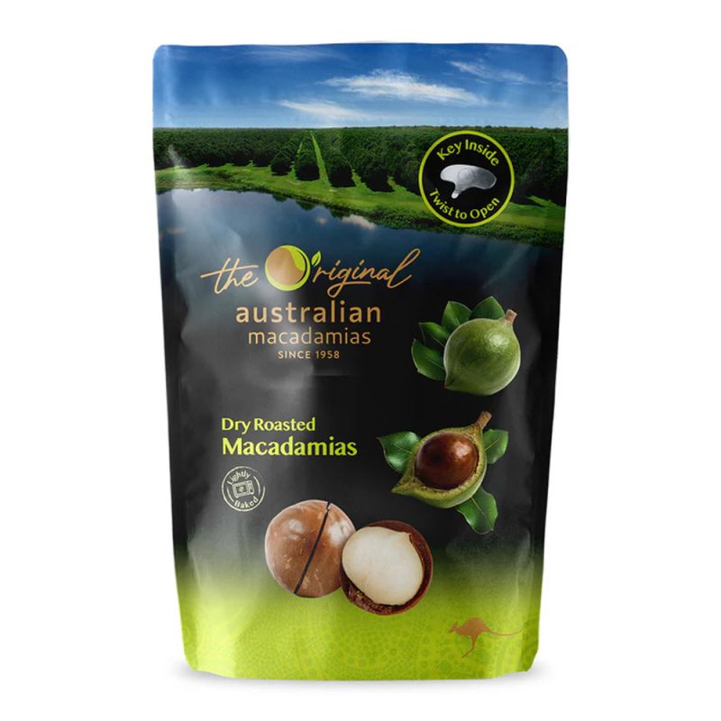 Macadamias Australia The Original Golden Crunch Macadamias Dry Roasted 225g