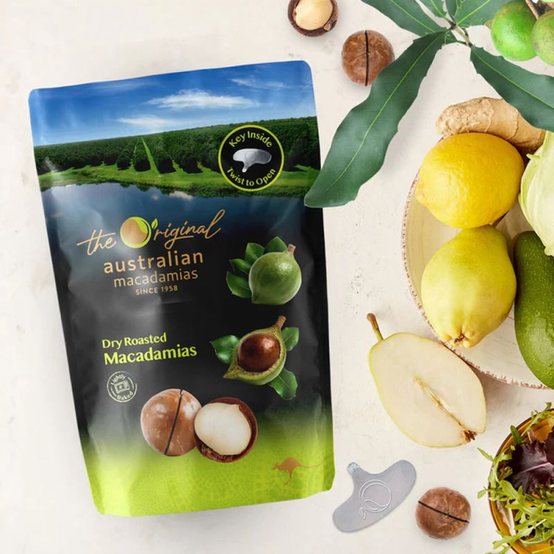 Macadamias Australia The Original Golden Crunch Macadamias Dry Roasted 225g