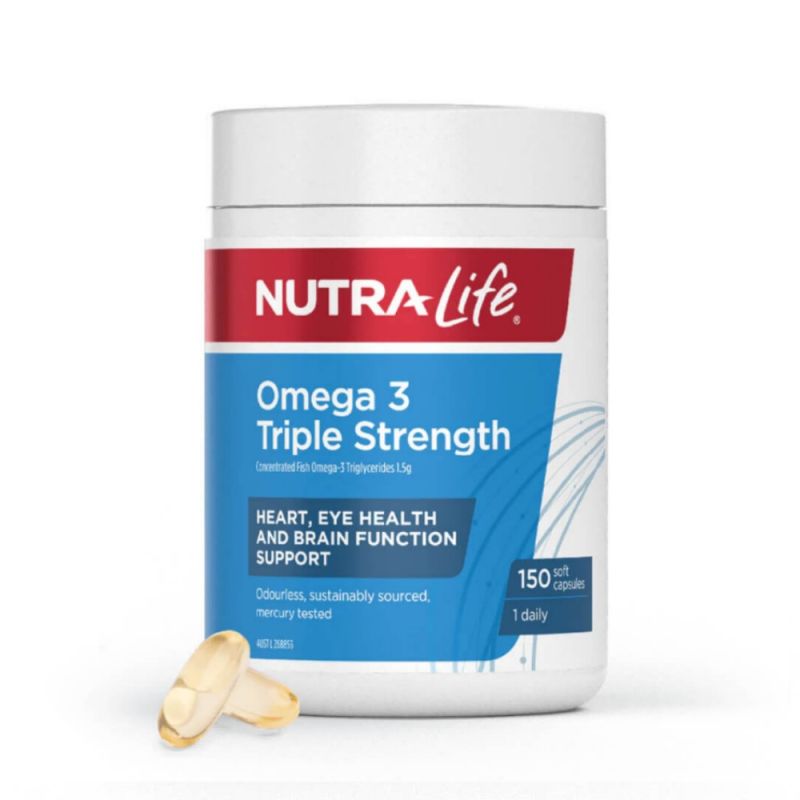 Nutra-Life Omega 3 Triple Strength Odourless Fish Oil 150 Capsules