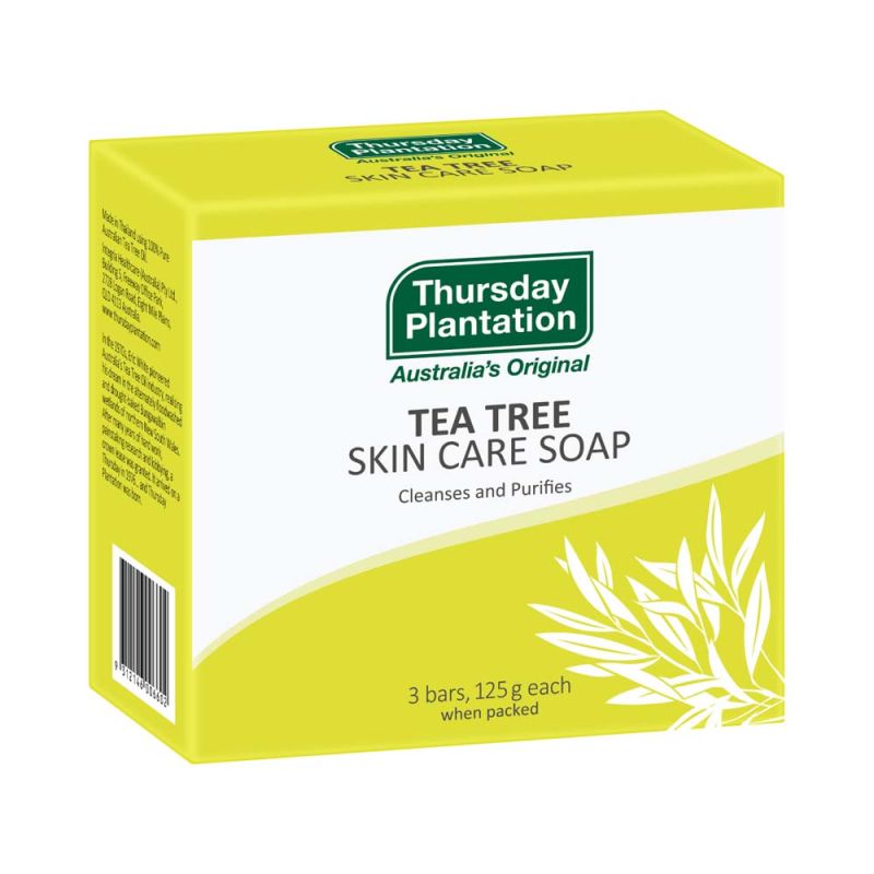 Thursday Plantation-Tea Tree Skin Care Soap 3 Bars, 125g Each