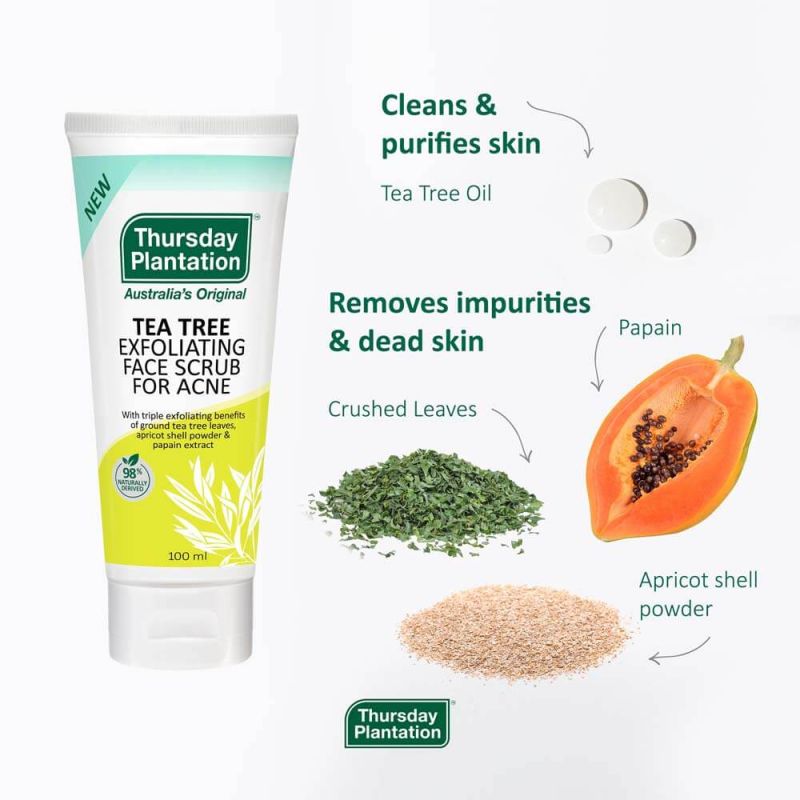 Thursday Plantation-Tea Tree Exfoliating Face Scrub For Acne 100ml