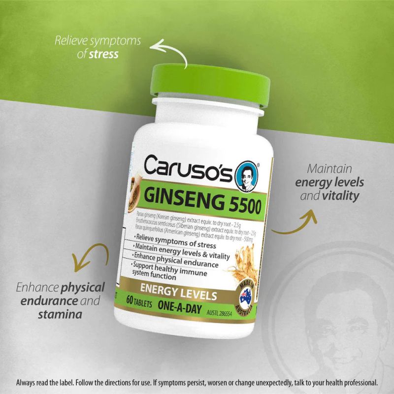 Caruso's Natural Health-Ginseng 5500 60 Tablets