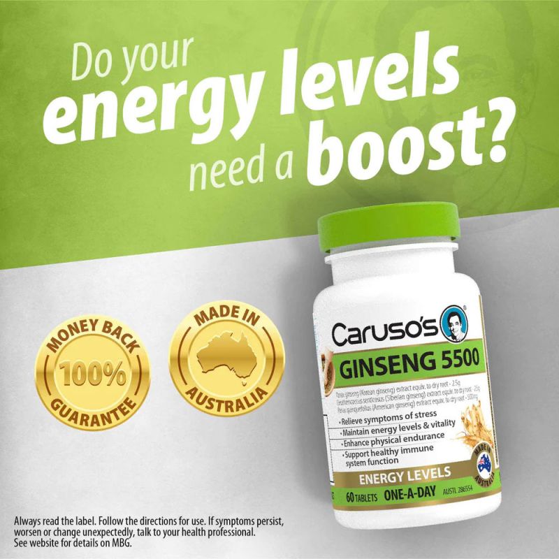 Caruso's Natural Health-Ginseng 5500 60 Tablets