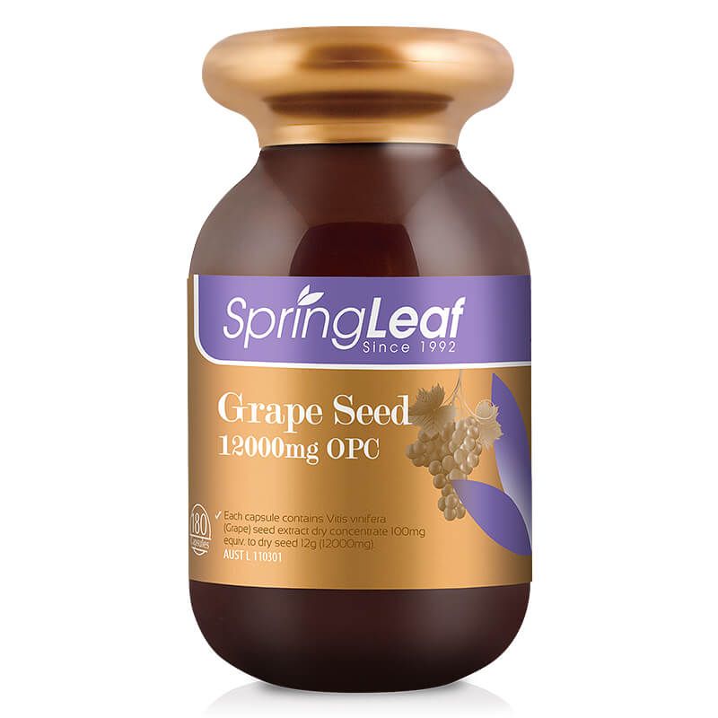 Springleaf Grape Seed 12000mg OPC 180 Capsules