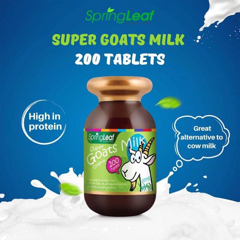 Springleaf Kids Goat Milk Original 695mg 200 Tablets