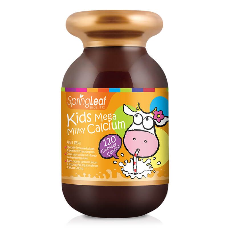 Springleaf Kids Mega Milky Calcium 120 Capsules