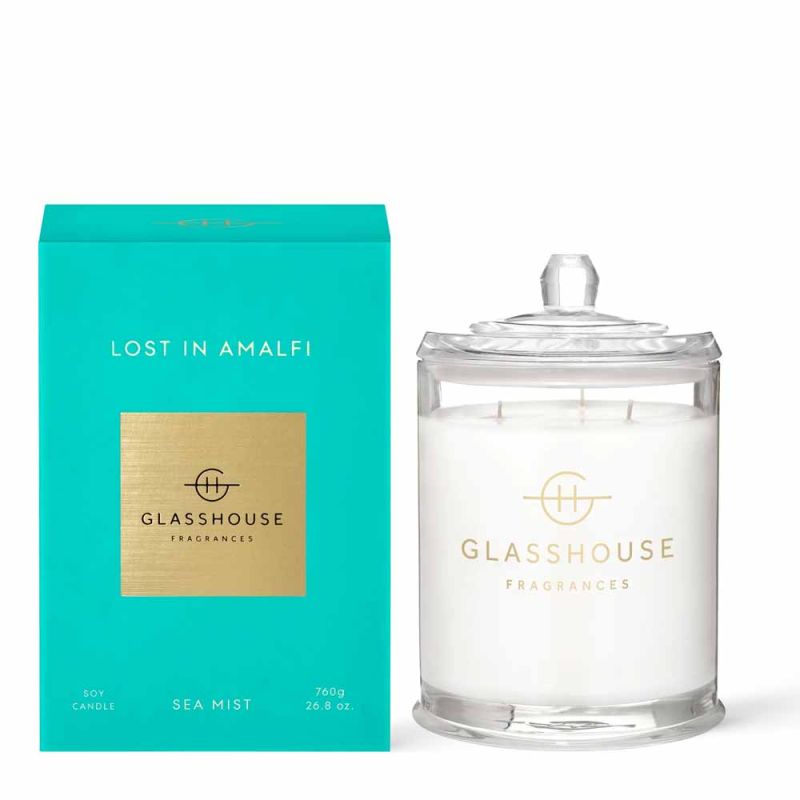 Glasshouse Fragrances-Lost In Amalfi Triple Scented Soy Candle 760g