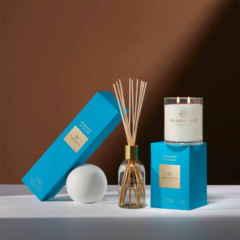 Glasshouse Fragrances-Midnight In Milan Fragrance Diffuser 250ml