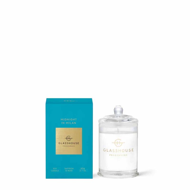 Glasshouse Fragrances-Midnight In Milan Triple Scented Soy Candle 60g