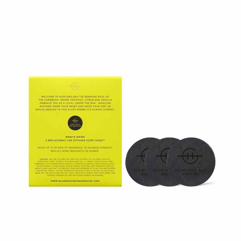 Glasshouse Fragrances-Montego Bay Rythm Car Diffuser Refill