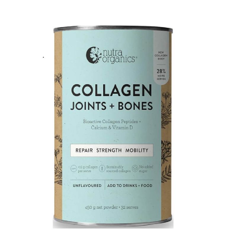 Nutra Organics-Collagen Joints + Bones With Fortigel Unflavoured 450g Powder