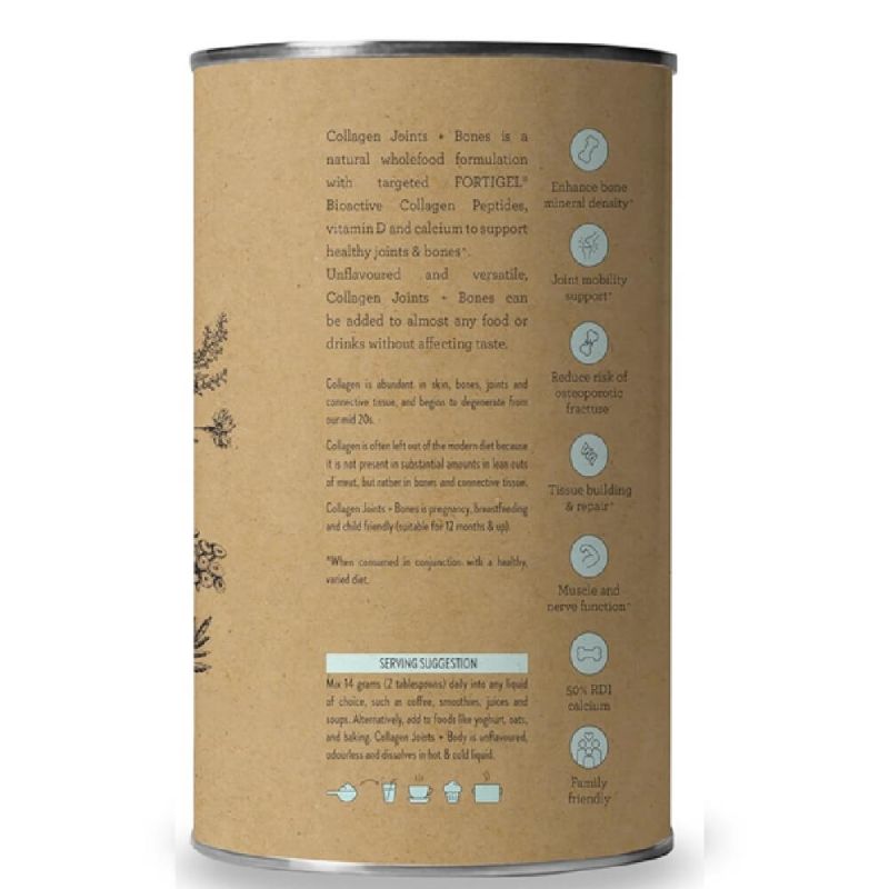 Nutra Organics-Collagen Joints + Bones With Fortigel Unflavoured 450g Powder
